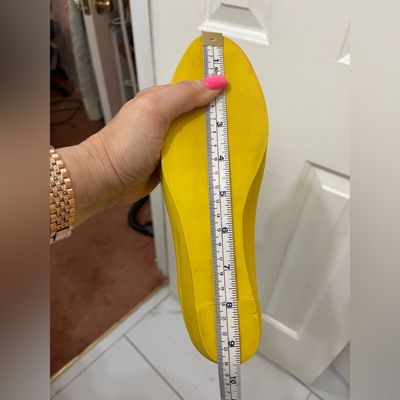 Loeffler Randall Rubber Matilde Yellow Rain Boots Women's Size 7M EUC - Picture 9 of 10